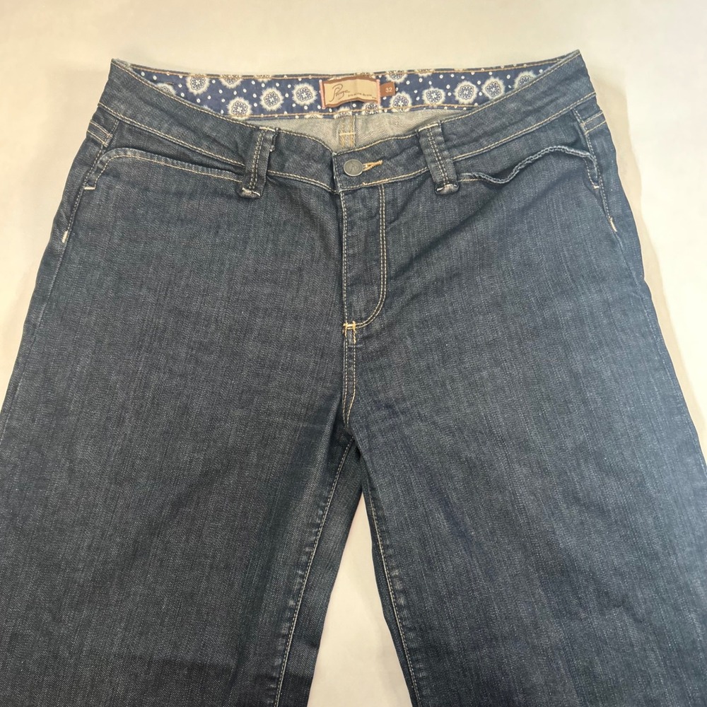 Paige Premium VTG Denim Womens Dark Wash Flare‎ Wide Baggy Hillhurst Jeans 32